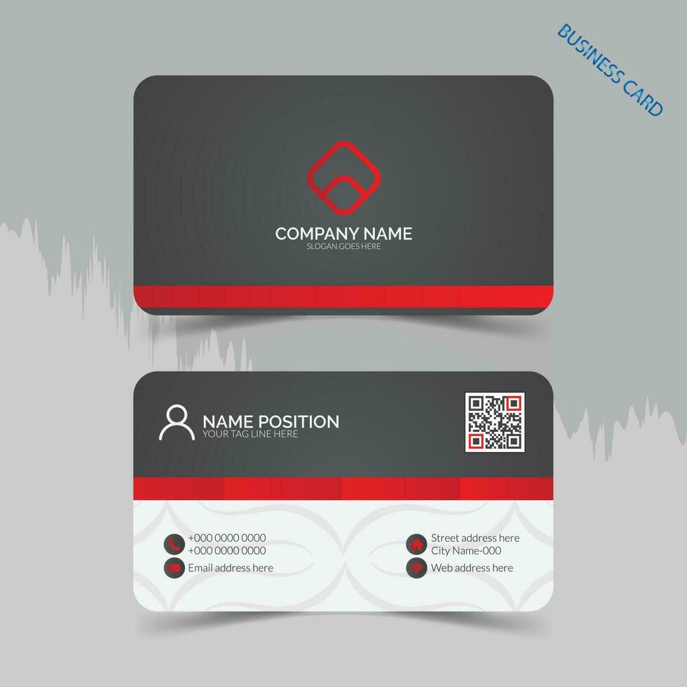 Double side modern business card template design. vector
