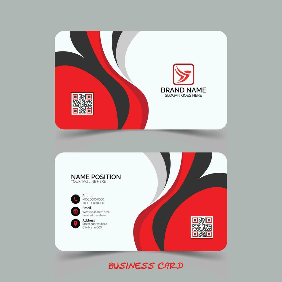 Modern and corporate business card template. vector