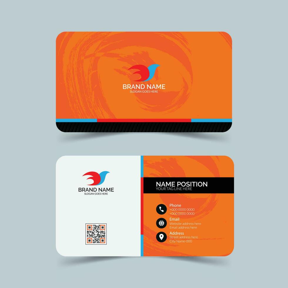 Modern business card template design. vector