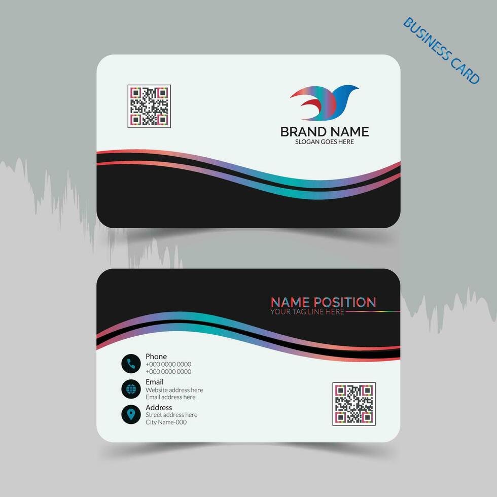 Elegant business card template design. vector