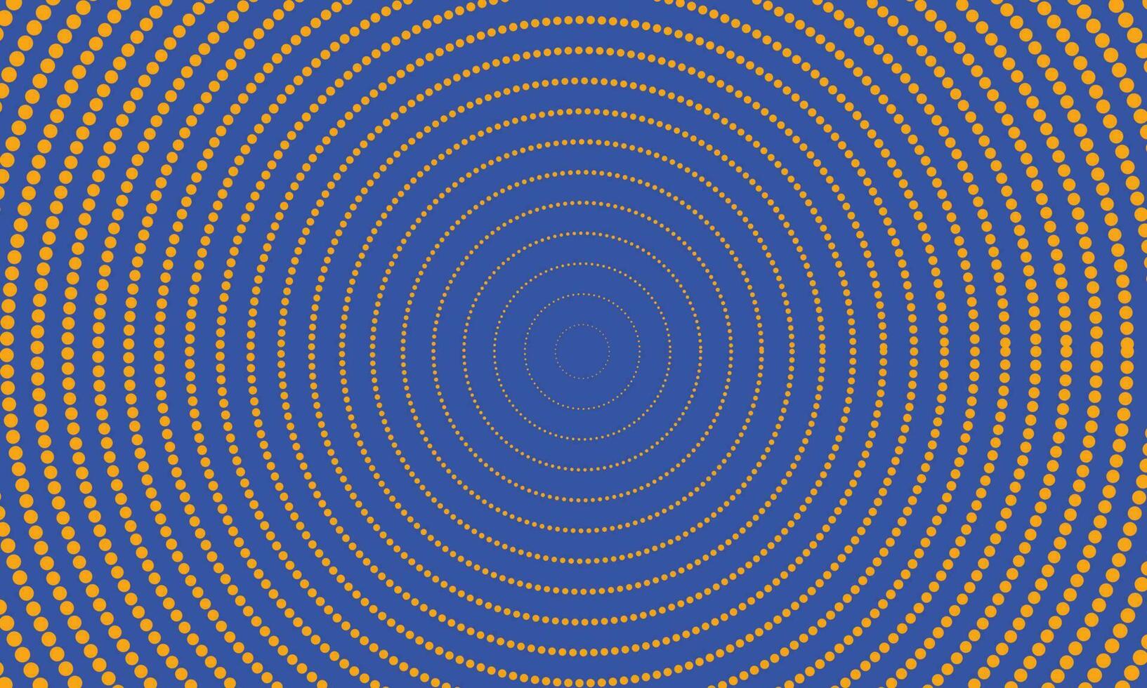 circle abstract blue and yellow halftone background vector