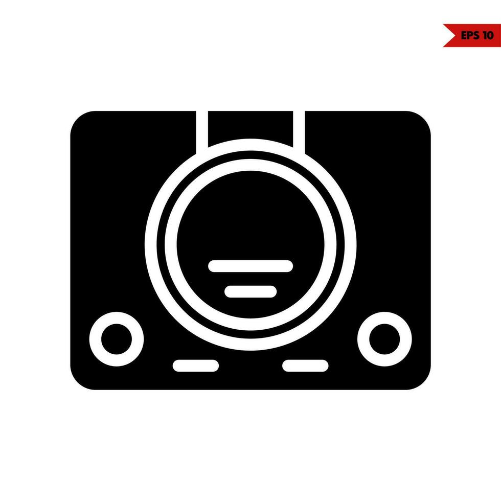 camera glyph icon vector