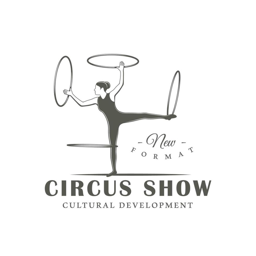 Circus label isolated on white background vector