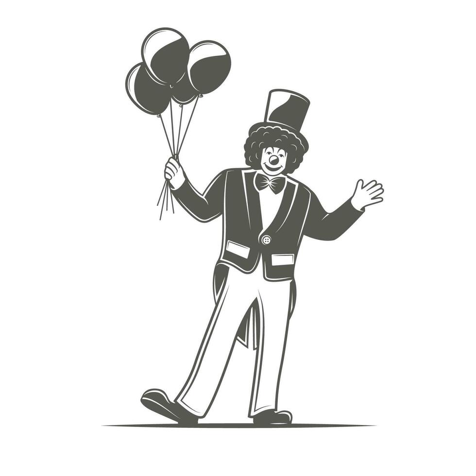 Clowning circus vintage vector