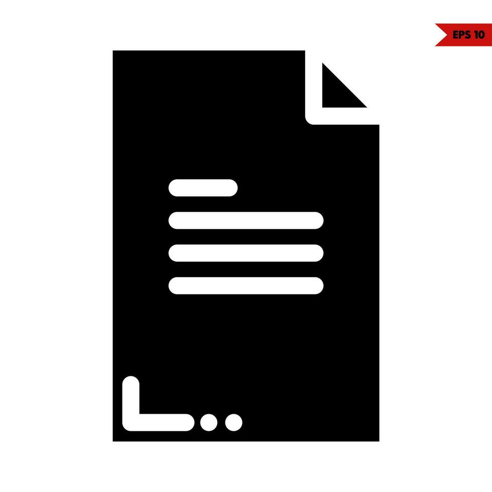 paper document glyph icon vector