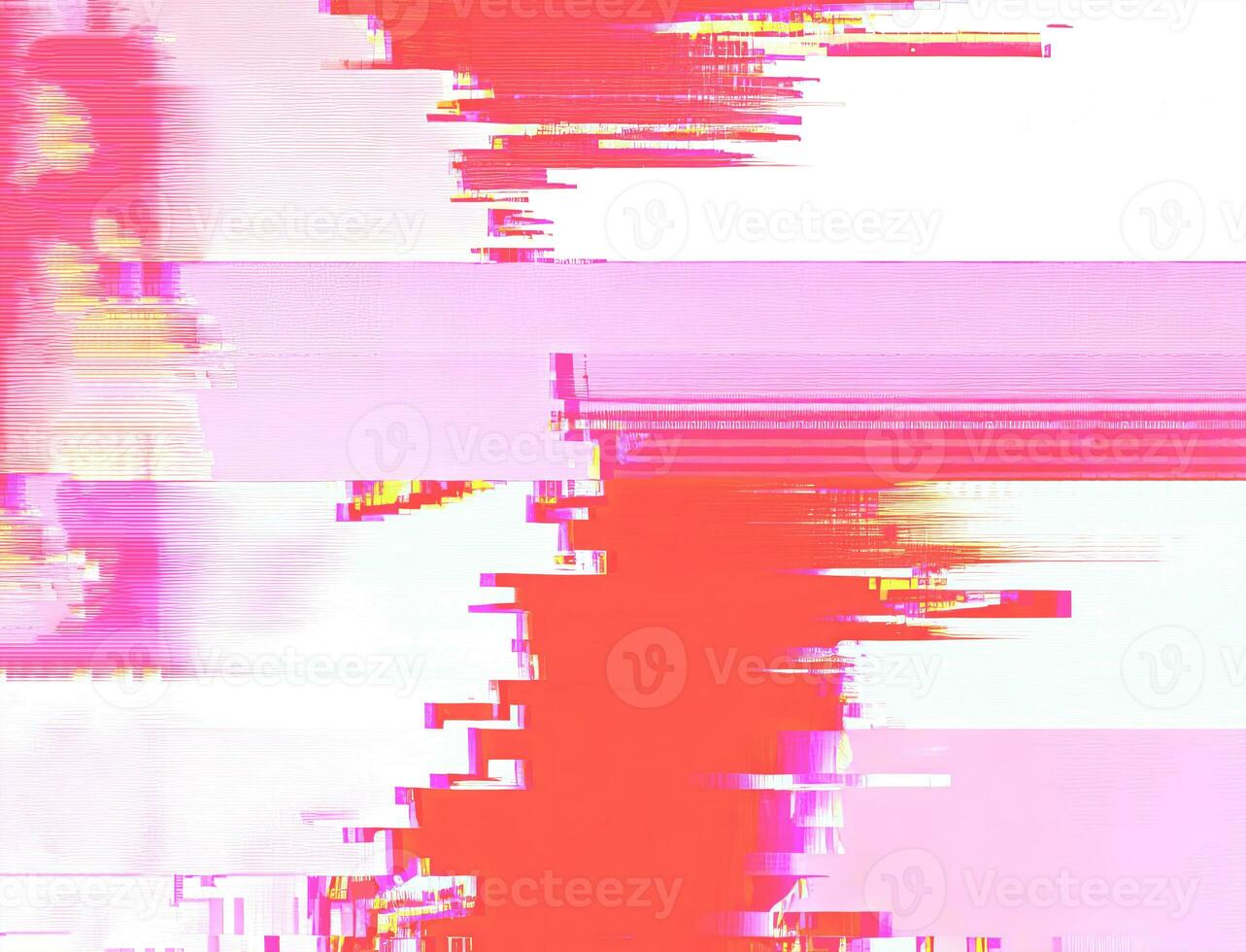 Glitchy Light Red and White A Distorted and Abstract Digital Design photo