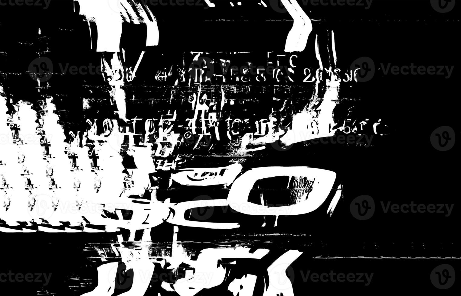 Abstract Noise  Black and White Glitchy Grunge with Distorted Textures and Vintage Aesthetics for Abstract Digital and Print Design photo