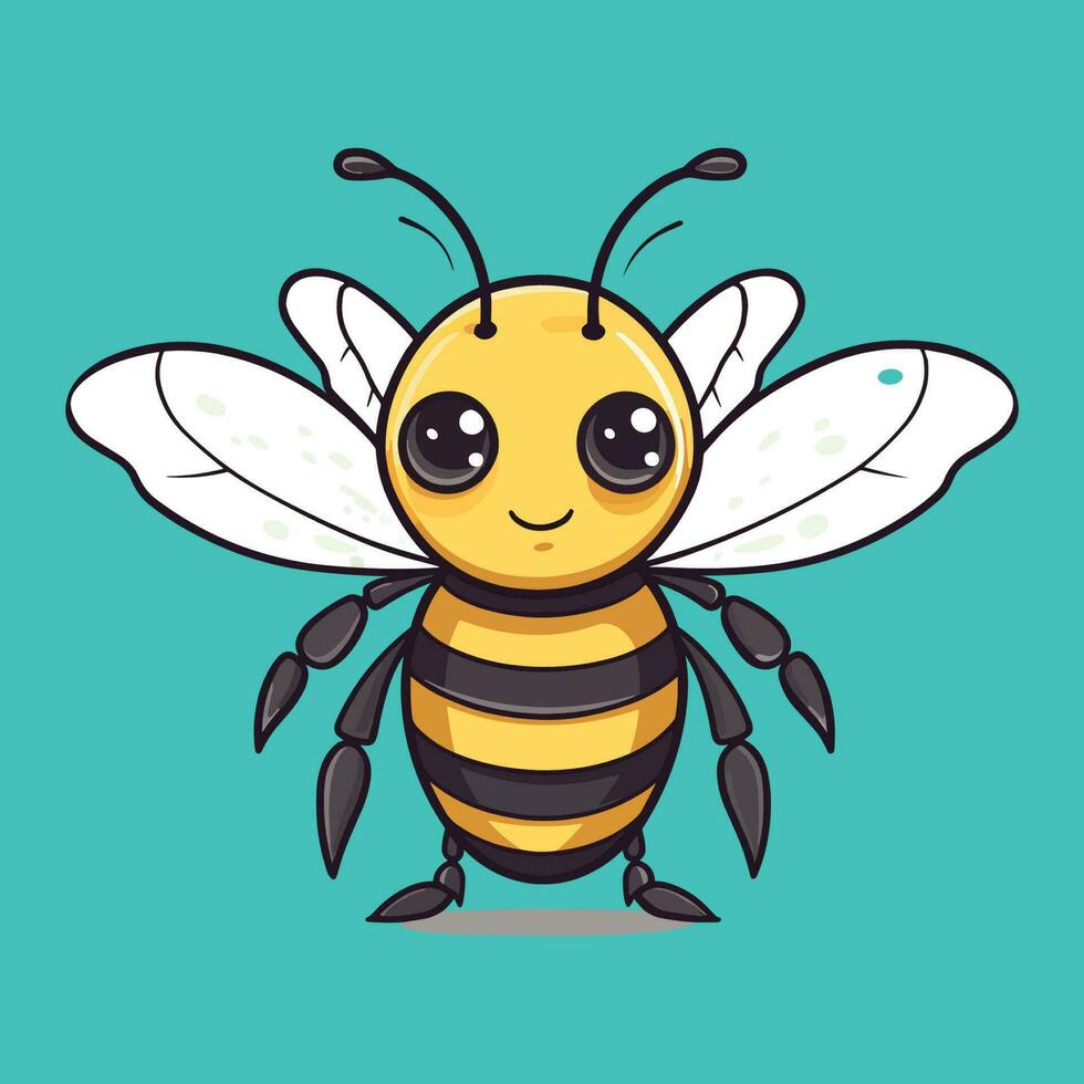 adorable simple yellow jacket bee 24123891 Vector Art at Vecteezy