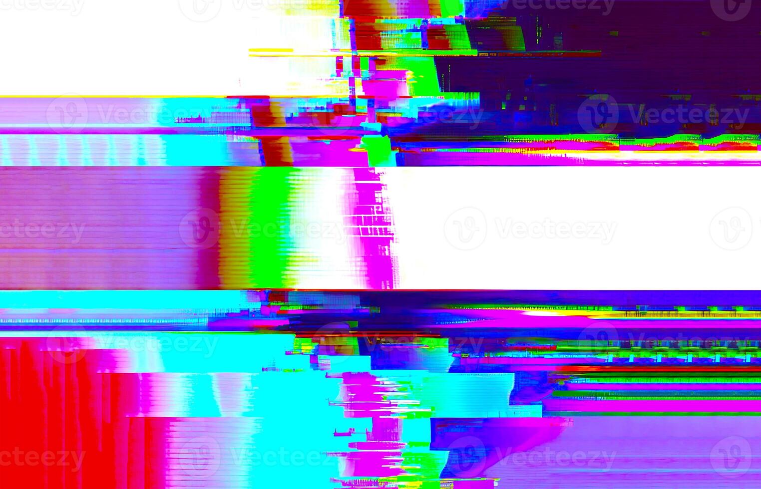 High-Tech Broken Screen Glitchy Effect in Vibrant Colors for Digital Art and Design Projects, photo