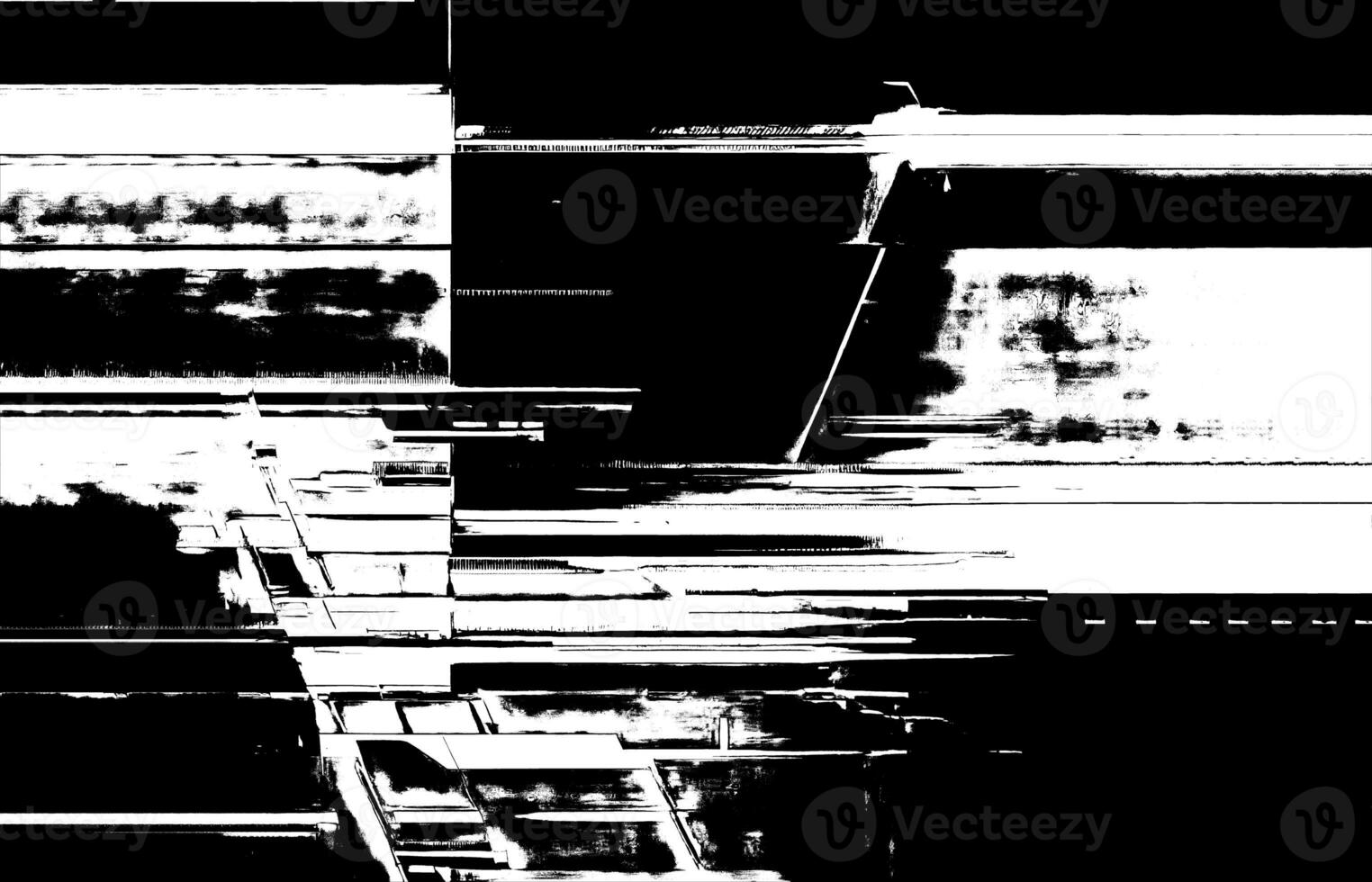 Analog Vibes Black and White Glitchy Grunge with Distorted Textures and Retro Aesthetics for Digital and Print Design photo