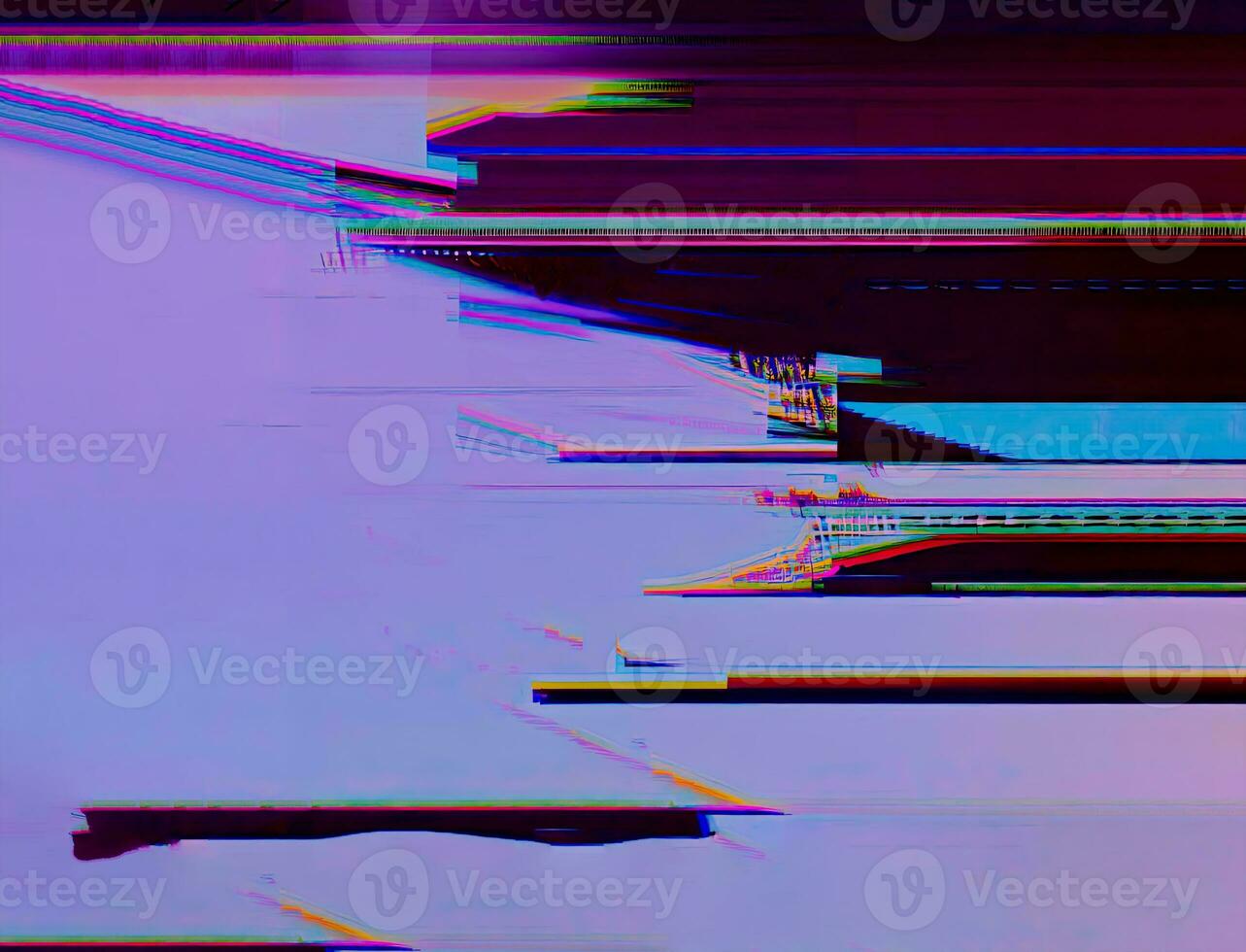 Ligh and Dark Purple Color Unconscious Glitch. photo