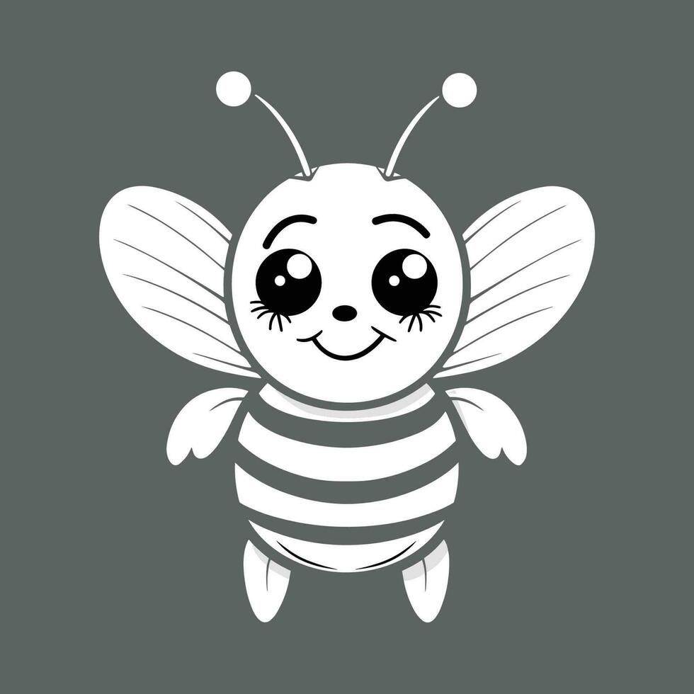 Wonderful bee design on a black background vector