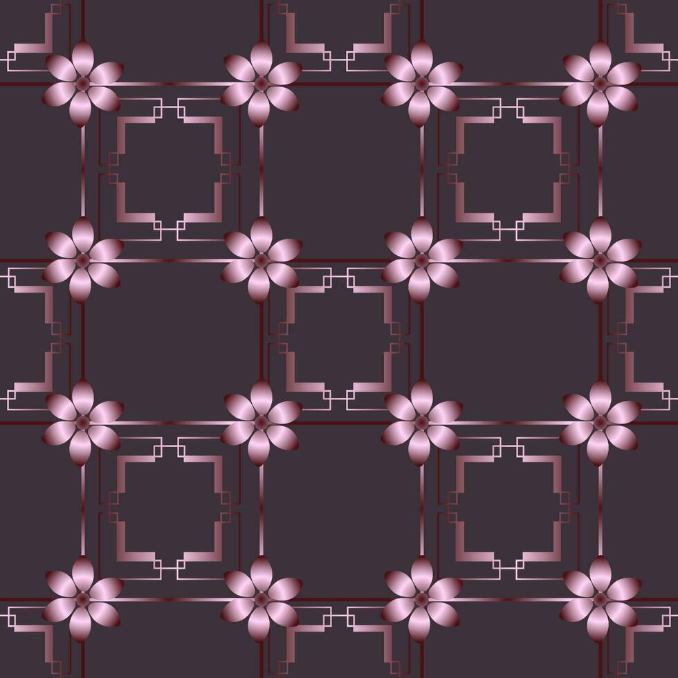 Art deco seamless pattern. Luxury geometric nouveau wallpaper, elegant classic retro ornament. Vector abstract