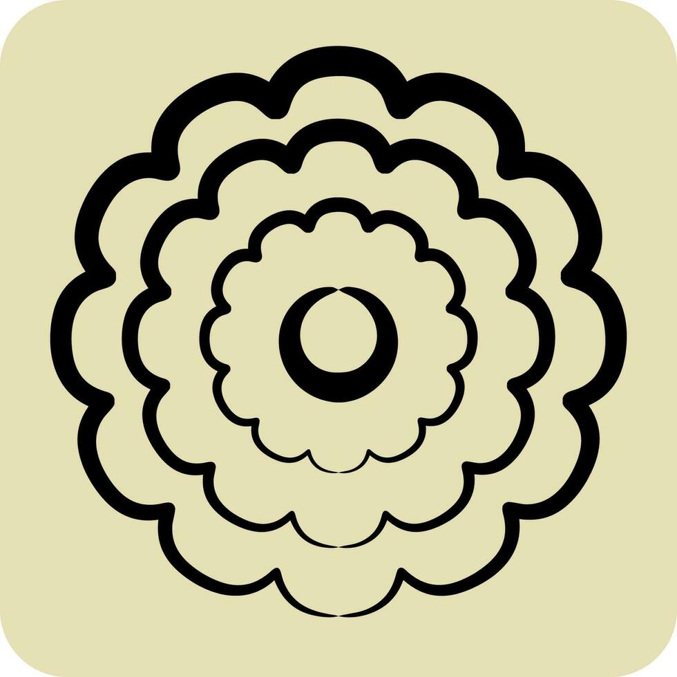 Icon Calendula. related to Flowers symbol. hand drawn style. simple design editable. simple illustration vector