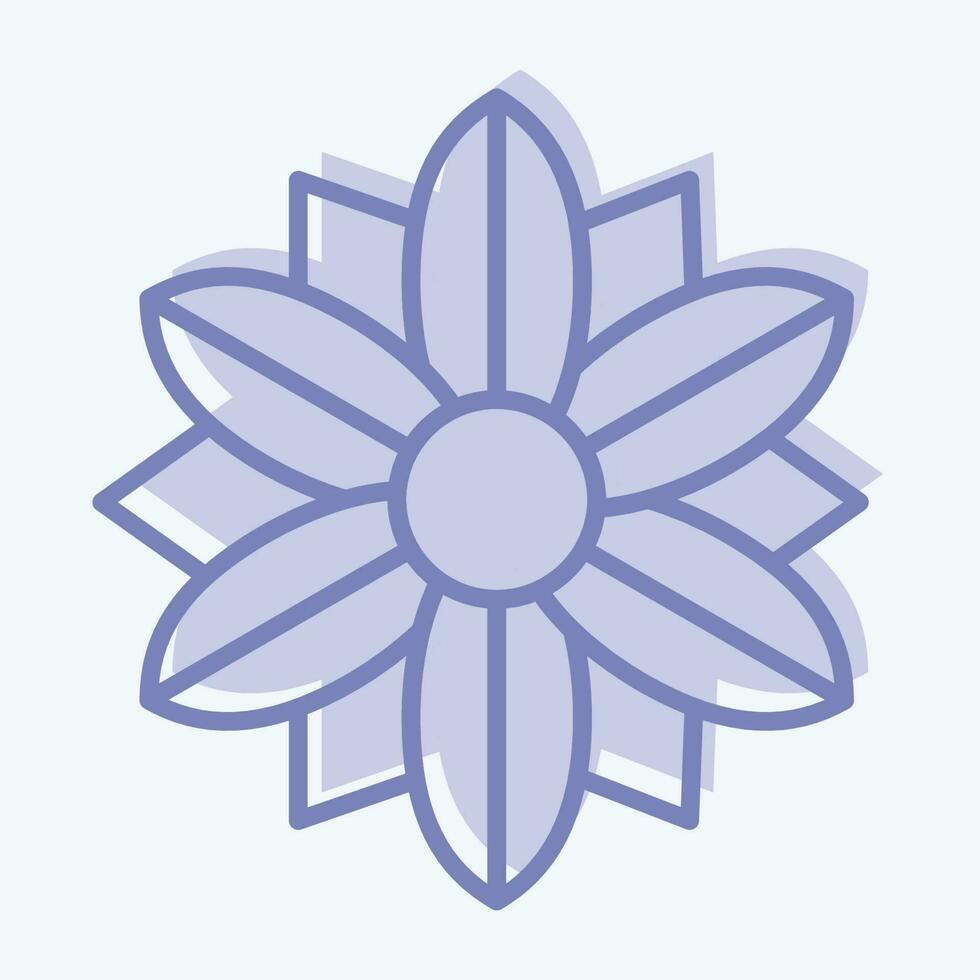 Icon Poinsettia. related to Flowers symbol. two tone style. simple design editable. simple illustration vector