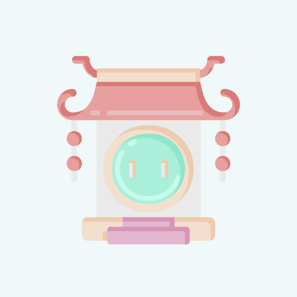 Icon Gate. related to Chinese New Year symbol. flat style. simple design editable vector