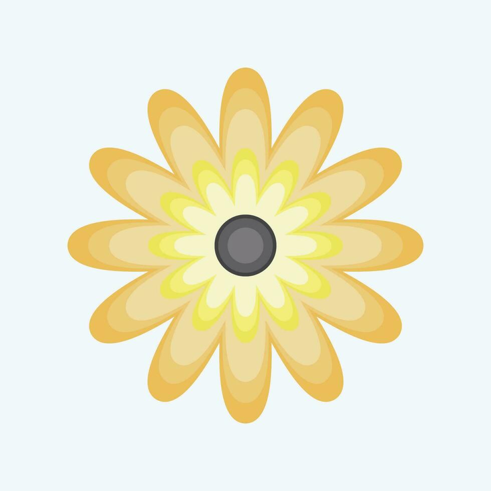 Icon Zinnia. related to Flowers symbol. flat style. simple design editable. simple illustration vector