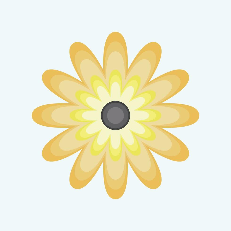 Icon Zinnia. related to Flowers symbol. flat style. simple design editable. simple illustration vector