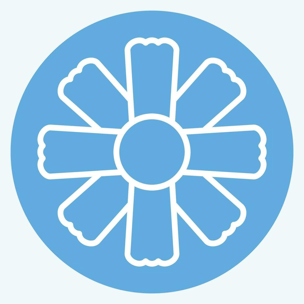 Icon Cosmos. related to Flowers symbol. blue eyes style. simple design editable. simple illustration vector