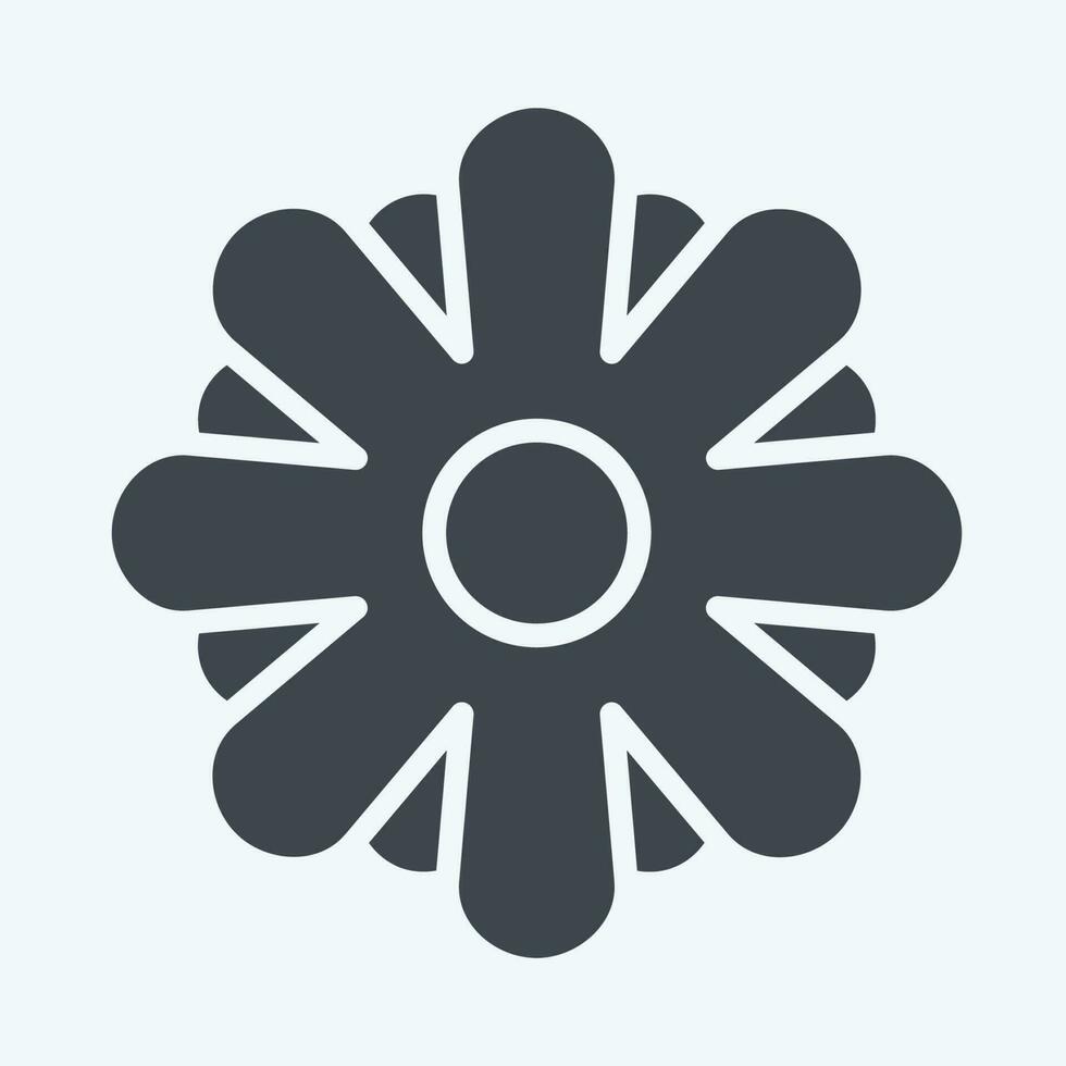 Icon Aster. related to Flowers symbol. glyph style. simple design editable. simple illustration vector