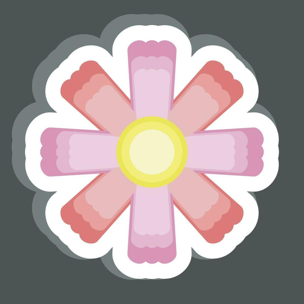 Sticker Cosmos. related to Flowers symbol. simple design editable. simple illustration vector