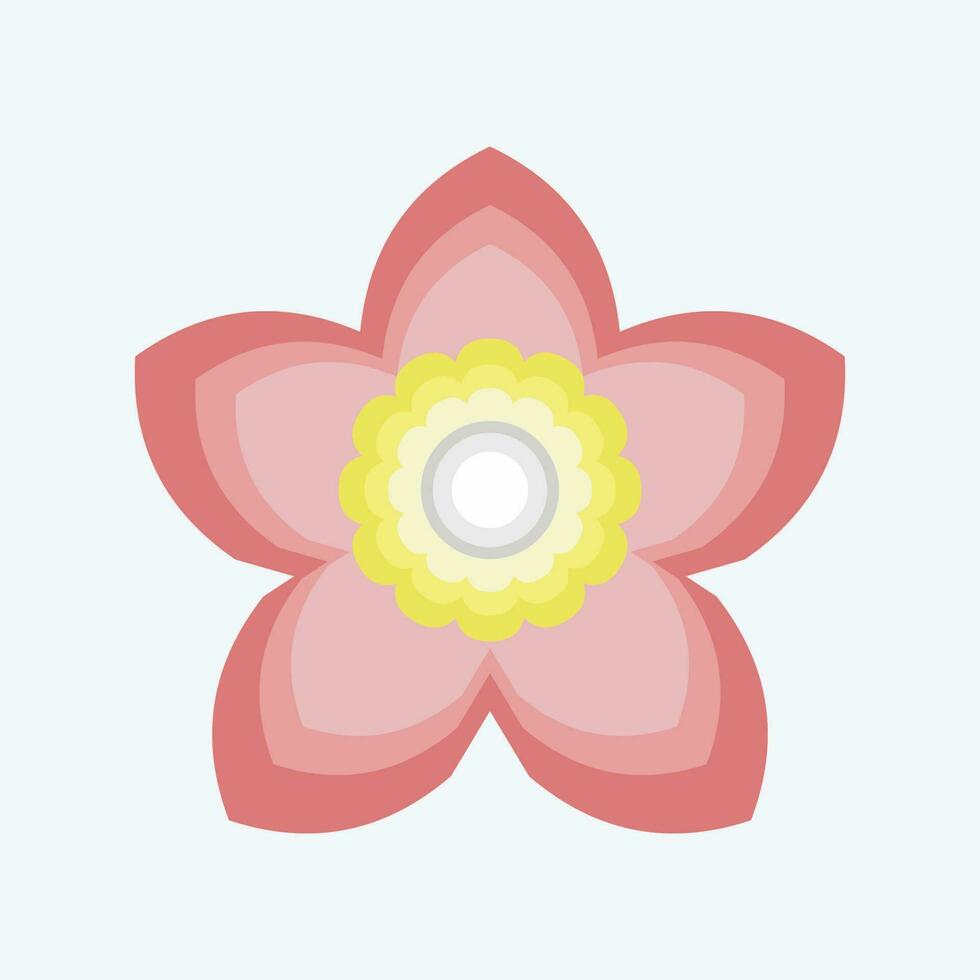 Icon Gardenia. related to Flowers symbol. flat style. simple design editable. simple illustration vector
