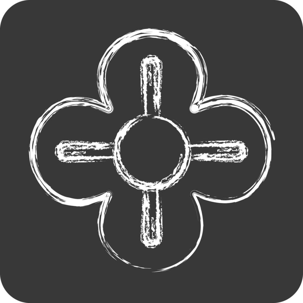 Icon Poppy. related to Flowers symbol. chalk Style. simple design editable. simple illustration vector