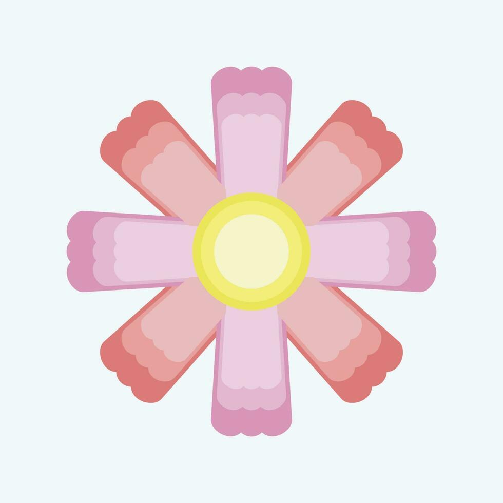 Icon Cosmos. related to Flowers symbol. flat style. simple design editable. simple illustration vector
