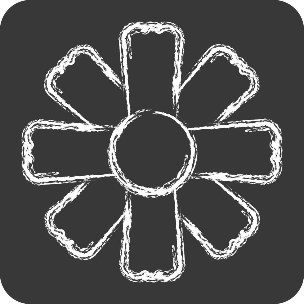 Icon Cosmos. related to Flowers symbol. chalk Style. simple design editable. simple illustration vector