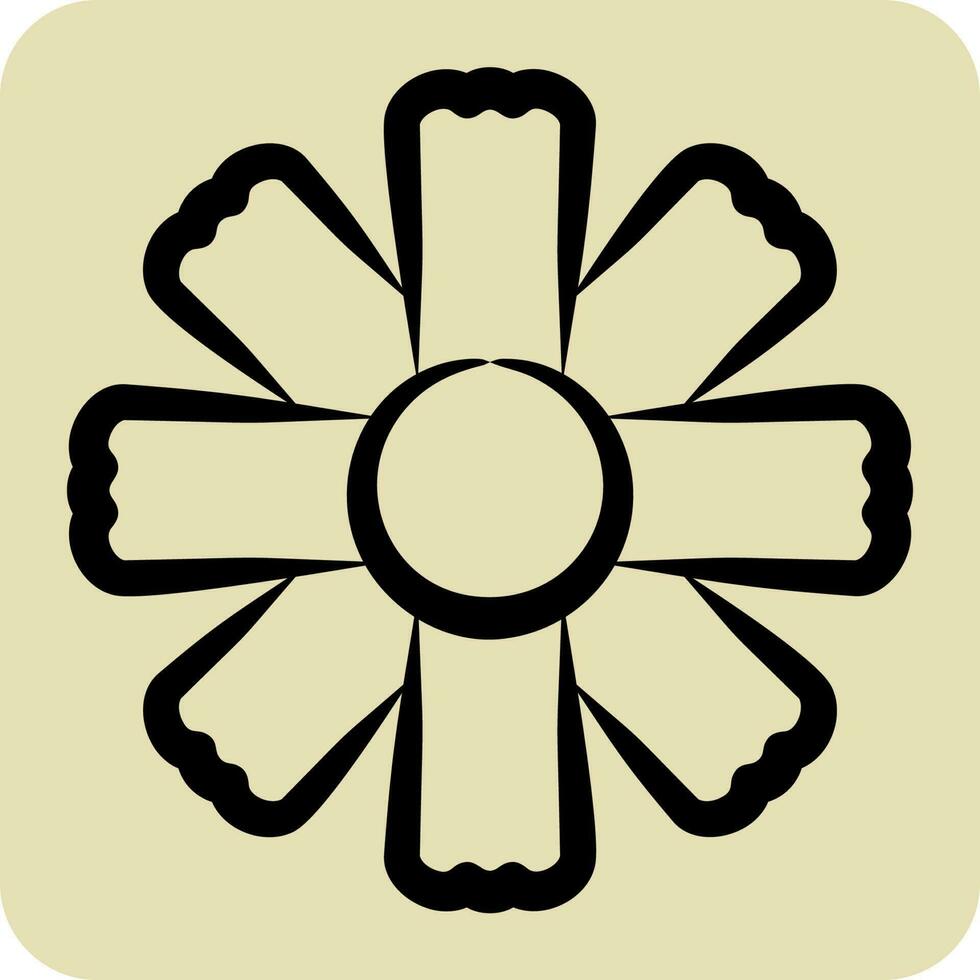 Icon Cosmos. related to Flowers symbol. hand drawn style. simple design editable. simple illustration vector