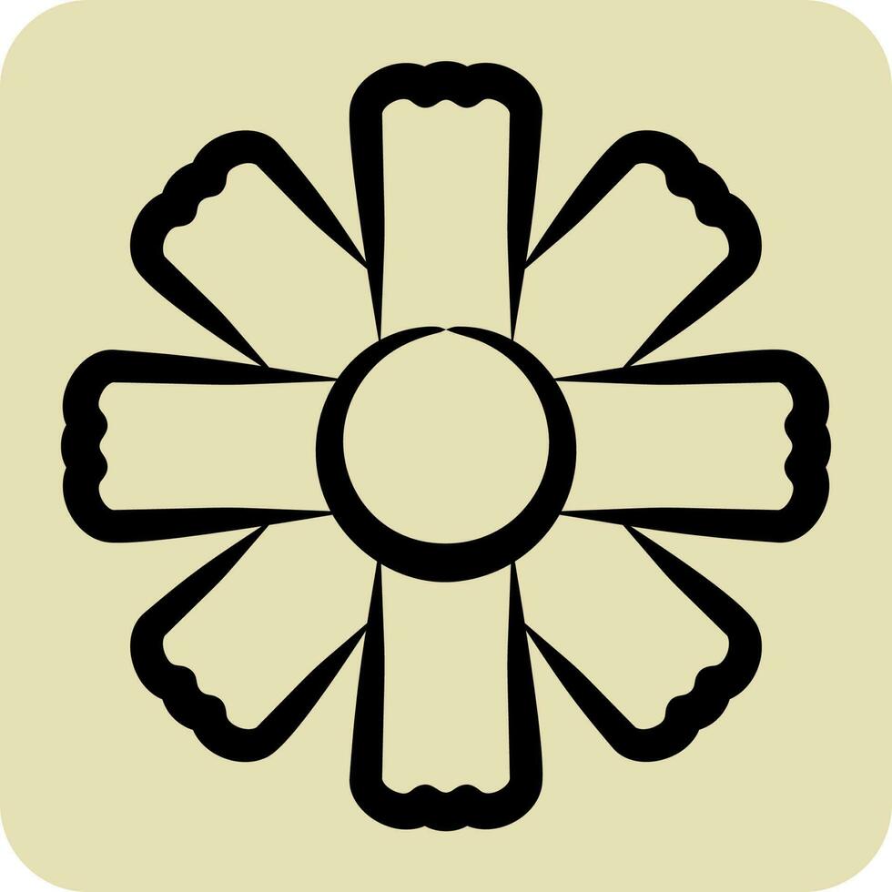 Icon Cosmos. related to Flowers symbol. hand drawn style. simple design editable. simple illustration vector