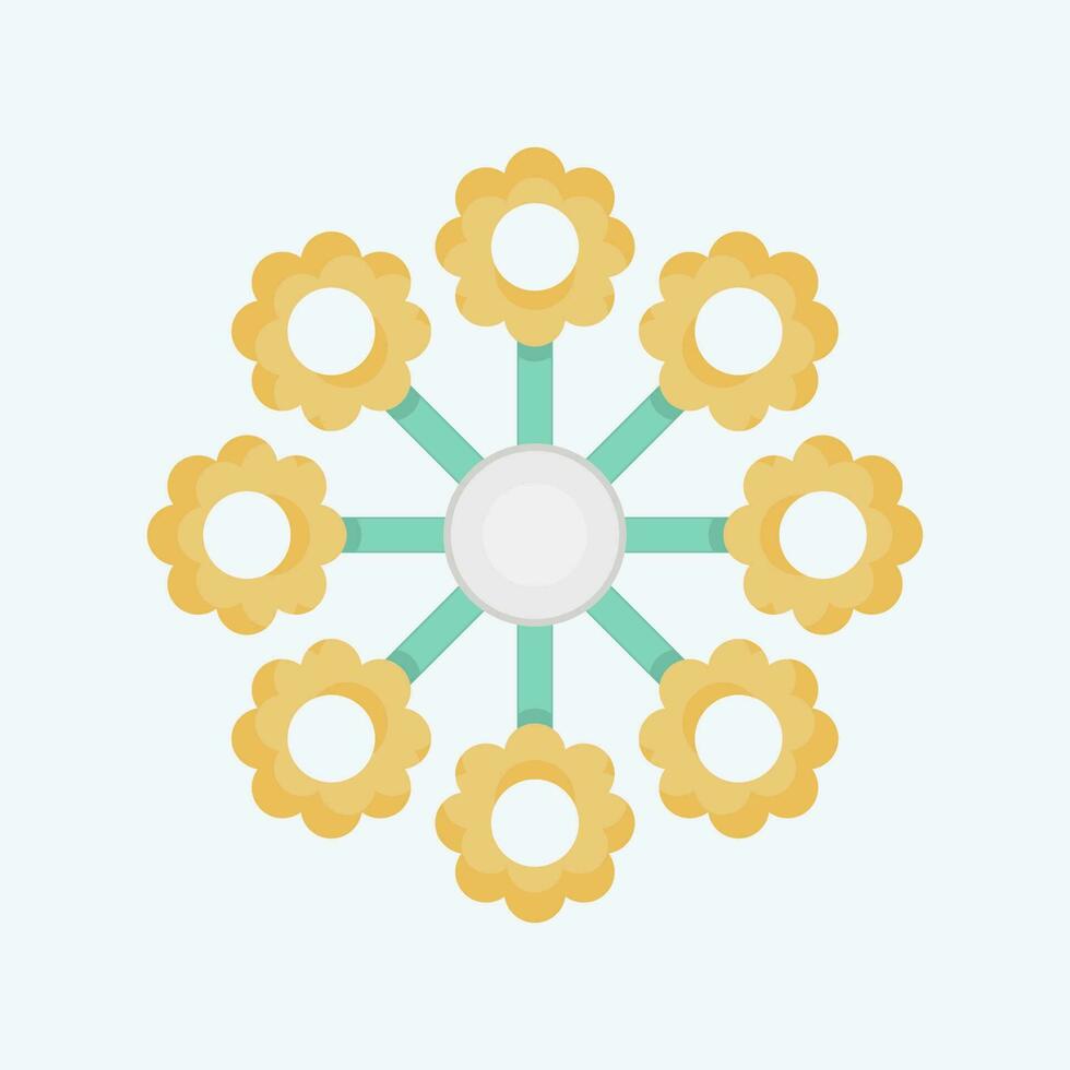 Icon Lantanas. related to Flowers symbol. flat style. simple design editable. simple illustration vector