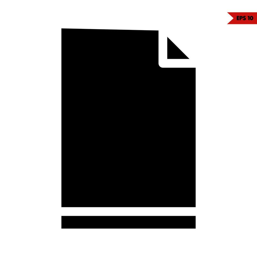 paper glyph icon vector