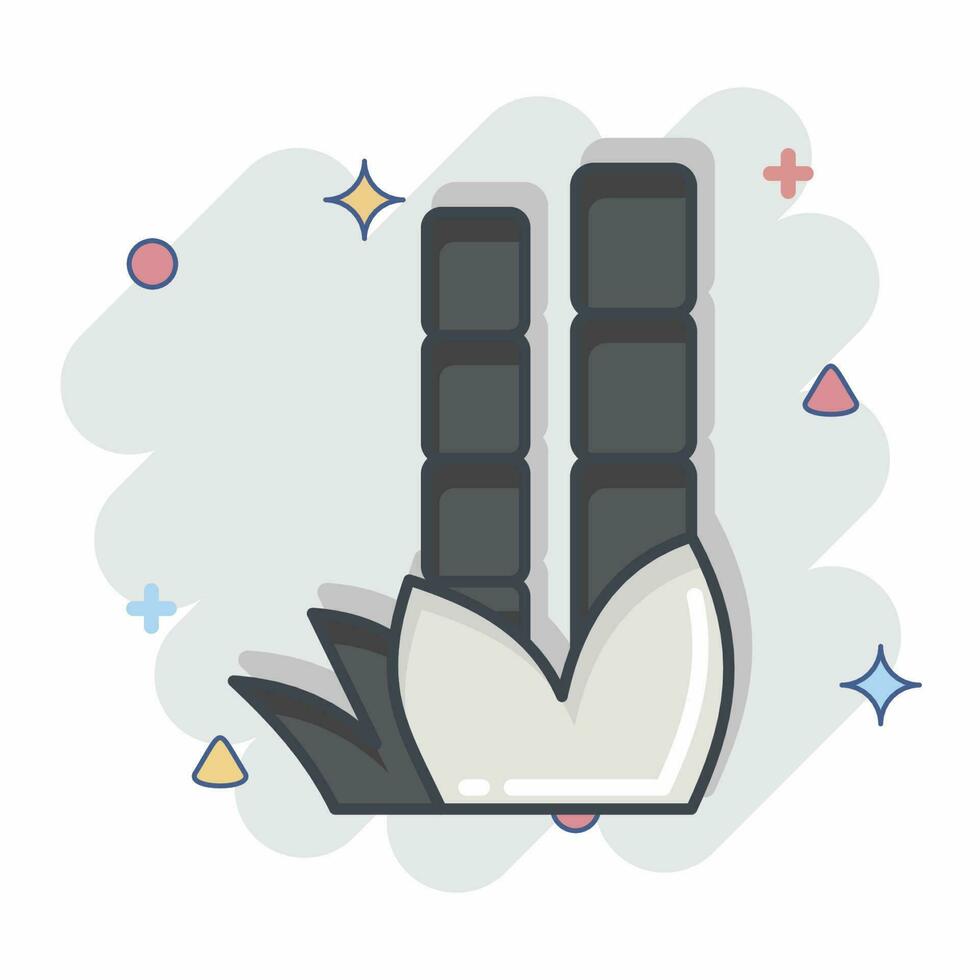 Icon Bamboo. related to Chinese New Year symbol. comic style. simple design editable vector