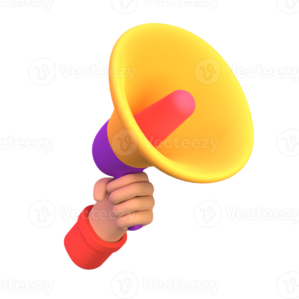 Creative Collection of 3D Megaphone Icons for Your Designs png