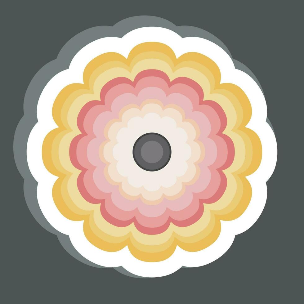Sticker Calendula. related to Flowers symbol. simple design editable. simple illustration vector