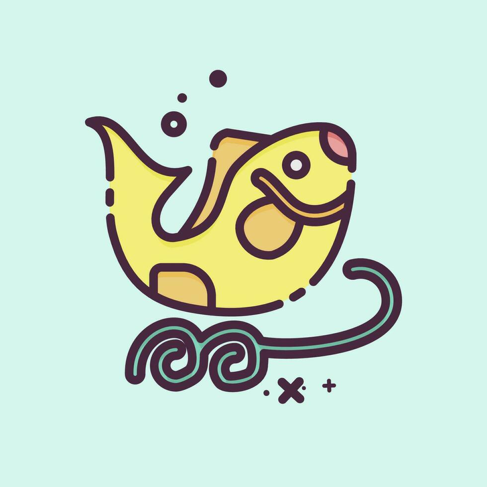 icono peces relacionado a chino nuevo año símbolo. mbe estilo. sencillo diseño editable vector