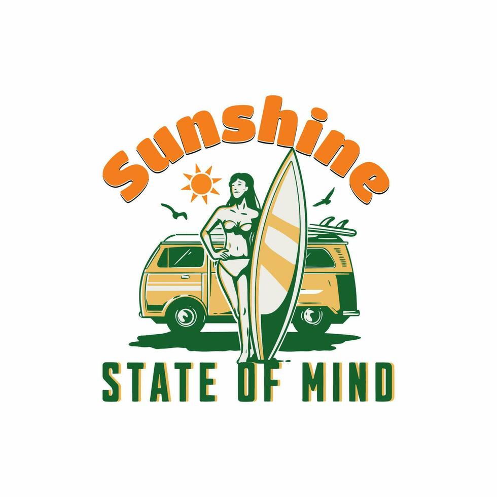 Sunshine state of mind, Happy summer vector