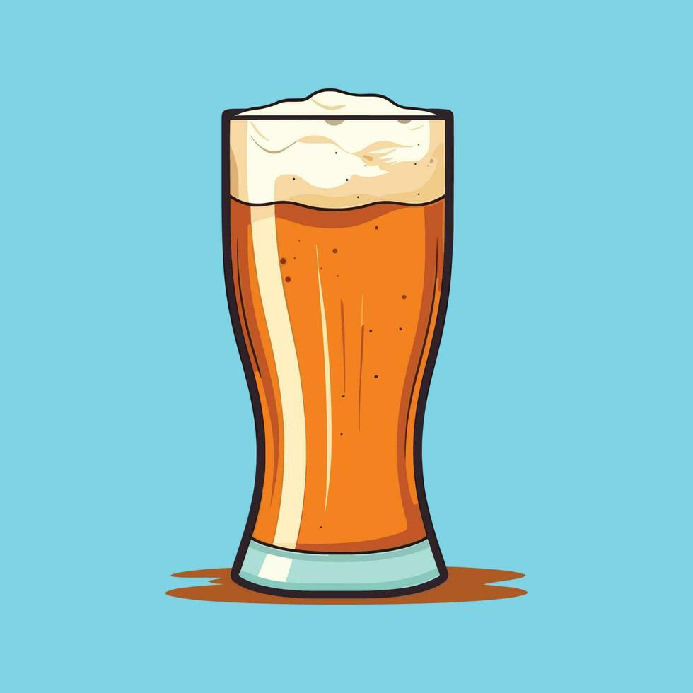 Beer craft with foam vector illustration