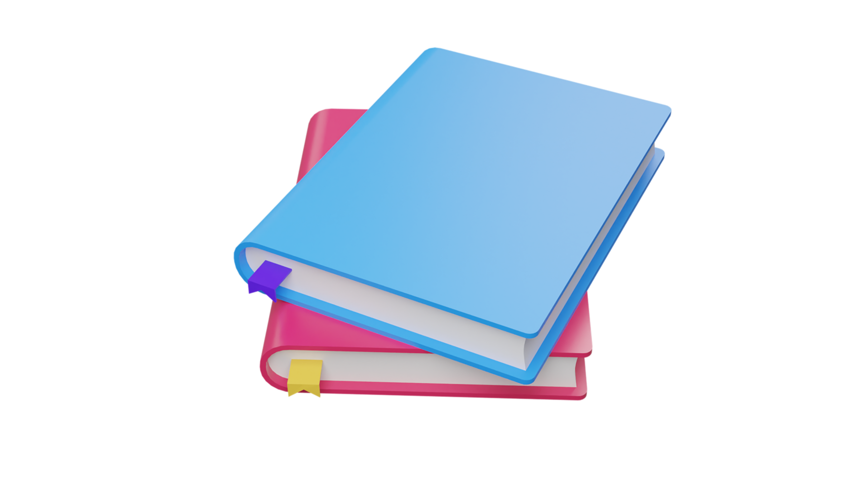 3d Books icon for web design isolated, Education and online class concept. 3d illustration png