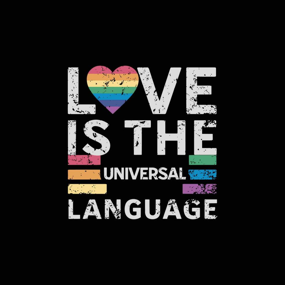 Love is the universal language vector