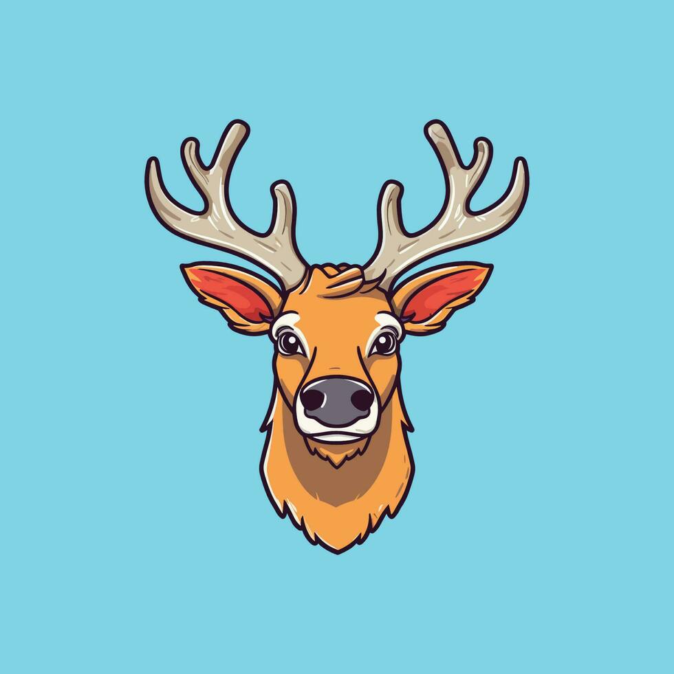 Vector of deer with antlers
