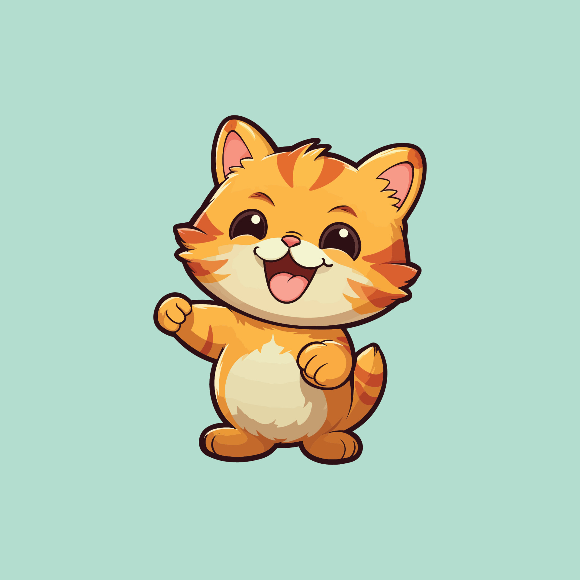 Best Deal for MOOCOM Vector - Character Design Cute Orange cat Sitting