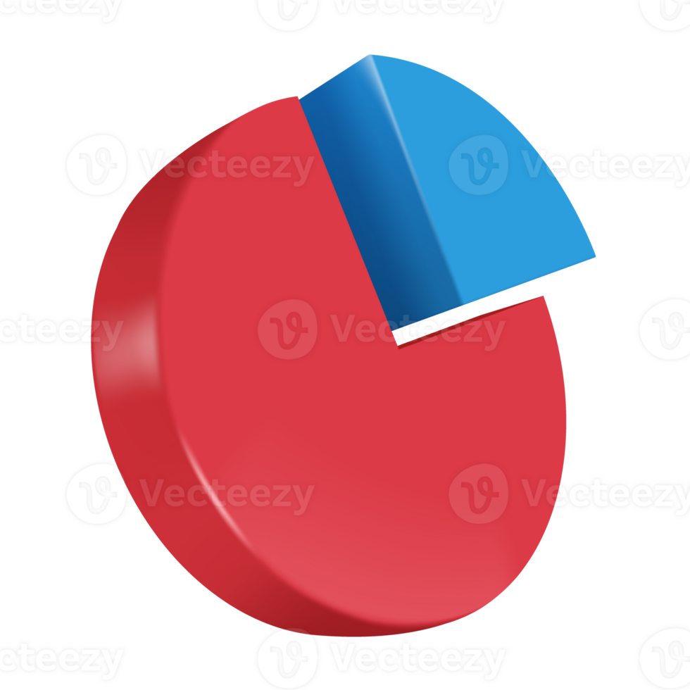 pie chart split ratio twenty five percent blue and seventy five red for designing reports about business profits png