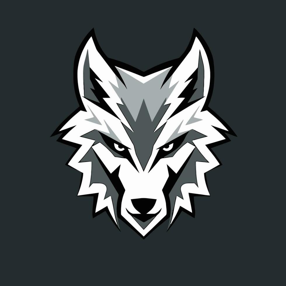 lobo cabeza logo vector - animal marca símbolo