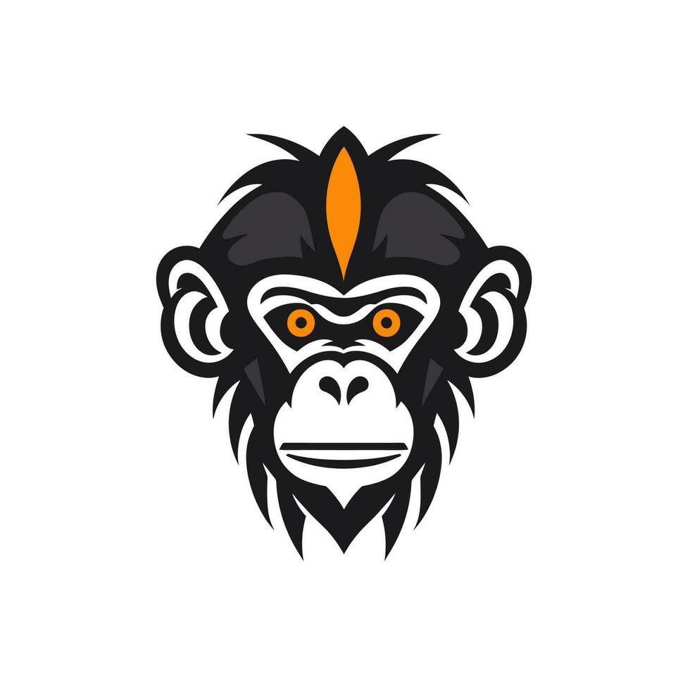 Monkey head logo vector - Gorilla Brand Symbol