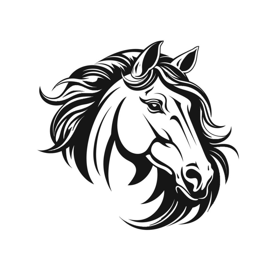 caballo cabeza logo vector - animal marca símbolo