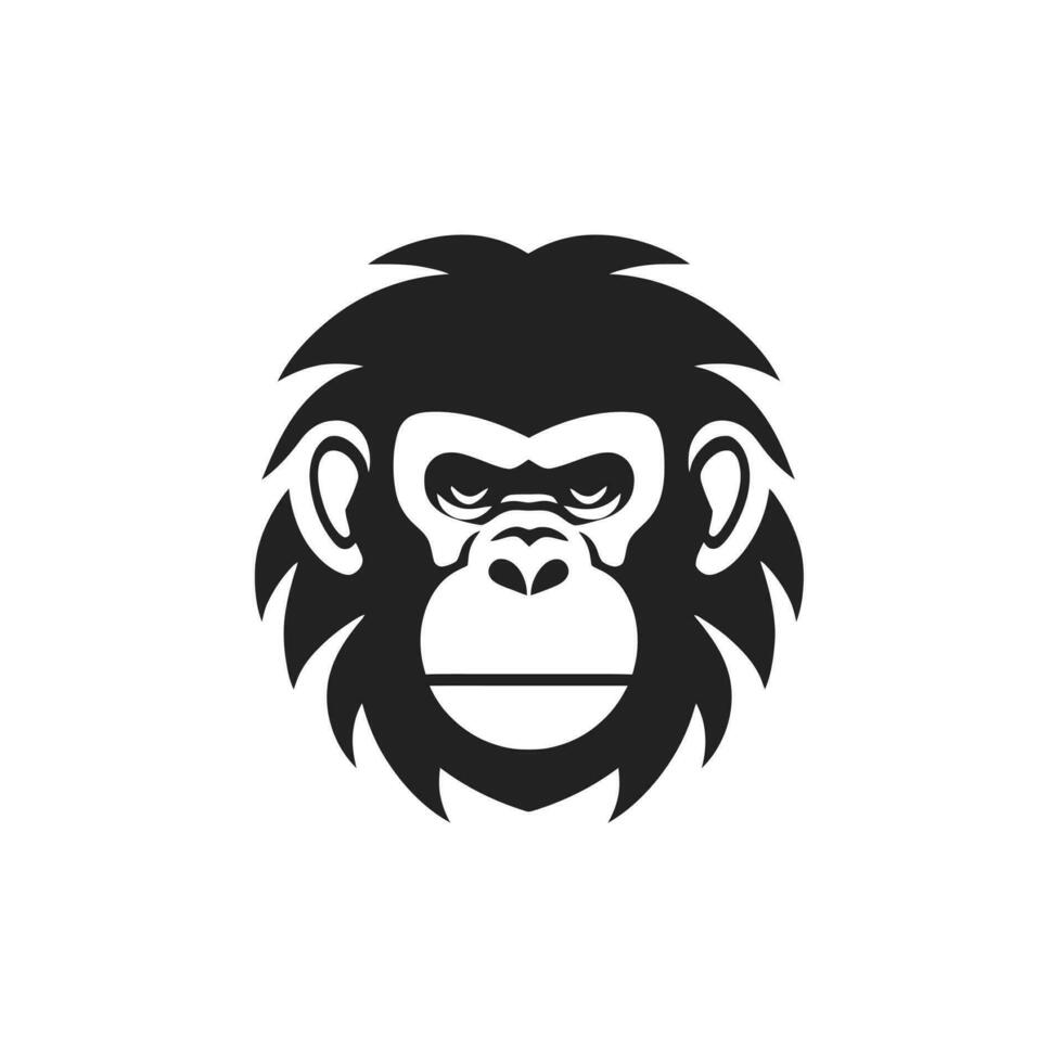 Monkey head logo vector - Gorilla Brand Symbol
