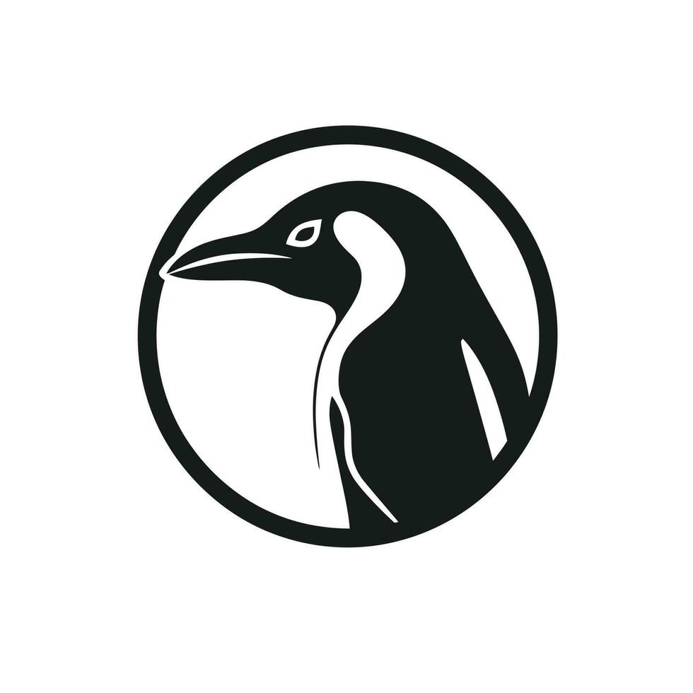 Penguin head logo vector - Bird Brand Symbol