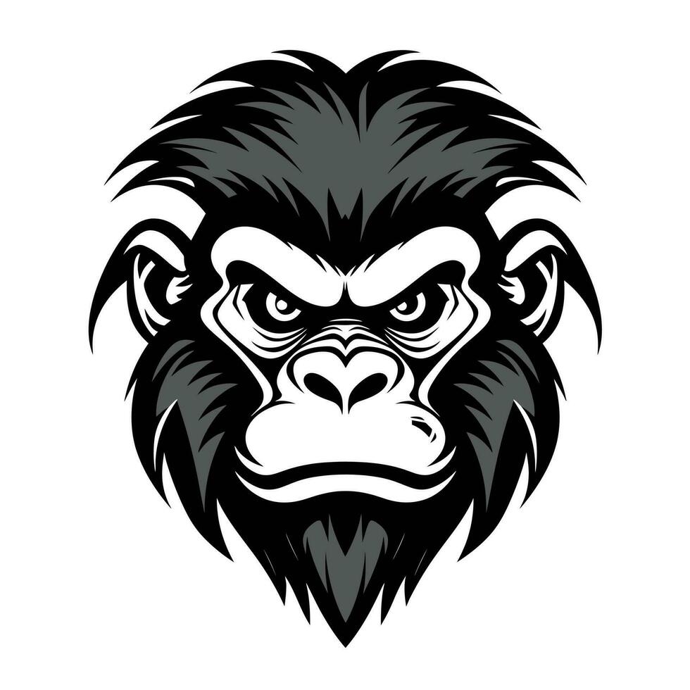 Monkey head logo vector - Gorilla Brand Symbol